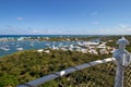 View from the Elbow Reef Lighthouse in Hope Town, Elbow Cay, Abaco, Bahamas Royalty Free Stock Photo