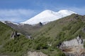 View of Elbrus in the vicinity of the tract Jily-Su. Kabardino-Balkaria Royalty Free Stock Photo