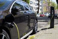 View of an Electric Car Charging Column Royalty Free Stock Photo