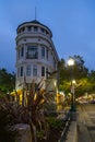 View of the elegant facade of the tenement, Santa Cruz, USA