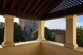 View of Elvas castle windows terrace in Alentejo, Portugal Royalty Free Stock Photo