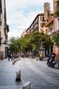 View of Embajadores Street in Lavapies in central Madrid