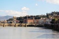View of embankment of the Arno river in Florence, Italy Royalty Free Stock Photo
