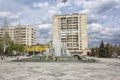 View of the embankment of the city pond Nizhny Tagil