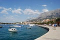 View of the embankment in Makarska Riviera