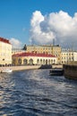 View of the embankment of Moyka river in Saint-Petersburg