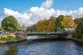 View of the embankment of Moyka river in Saint-Petersburg