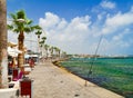 View of embankment at Paphos Harbour - Cyprus