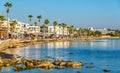 View of embankment at Paphos Harbour