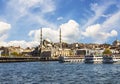 View of the Eminonu district with New mosque Valide Sultan in the city of Istanbul