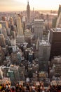 View of Empire State Building and Manhattan skyline, Manhattan, New York, USA Royalty Free Stock Photo