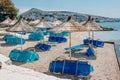 Landscape of abandoned summer resort. Royalty Free Stock Photo