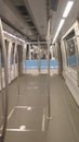 Empty carriage on Hong Kong airport rapid transport system