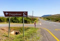 View of an empty country highway road in South African Farmland region