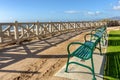 View of coastal Palisades park in Santa Monica, California. Royalty Free Stock Photo