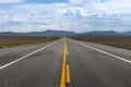 View of an empty highway in the State of Nevada