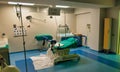 View of an empty hospital bed in the maternity ward at a hospital Royalty Free Stock Photo