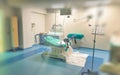 View of an empty hospital bed in the maternity ward at a hospital Royalty Free Stock Photo