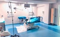 View of an empty hospital bed in the maternity ward at a hospital Royalty Free Stock Photo