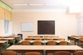 View of empty modern classroom