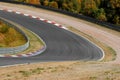 View on empty race track circuit