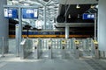 View of empty railway station in The Hague, The Netherlands