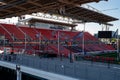 View of empty stands inside BMO Field stadium. Royalty Free Stock Photo