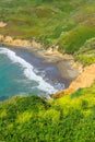 View on empty wild beach in California, USA