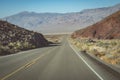 View from the endless road through Death Valley National Park California State Route 190, with a view of the Sierra Nevada Royalty Free Stock Photo