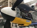 View of the Engine of a German Me BF 109 Messerschmitt fighter plane from World War 2 in the museum Royalty Free Stock Photo