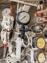 View of the engine room of the ship Royalty Free Stock Photo