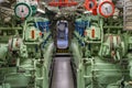 View of the engine room of the ship Royalty Free Stock Photo