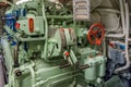 View of the engine room of the ship Royalty Free Stock Photo