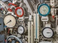View of the engine room of the ship Royalty Free Stock Photo