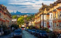 View of English houses from Sydenham Hill towards the city of London Royalty Free Stock Photo