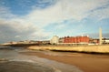 View of the English seaside town, Blackpool. Royalty Free Stock Photo