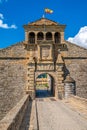 View at the Enter to Citadel in the streets of Jaca in Spain Royalty Free Stock Photo