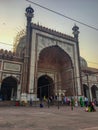 View of the famous jama masjid enterance delhi india