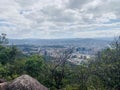 View of the entire Taipei Basin from the ridgeline of Jinmian Mountain in Neihu District, Taipei Royalty Free Stock Photo