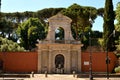 View of the entrance of Forum Romanum closed without tourists due to the phase 2 of lockdown