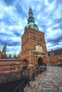 View of the entrance gate to Frederiksborg Palace Royalty Free Stock Photo