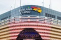 View at the entrance of the Holland Casino gambling facility in the Dutch city of The Hague in Scheveningen, The Netherlands