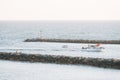 View of the entrance to Newport Harbor from Corona del Mar, Newport Beach, California Royalty Free Stock Photo