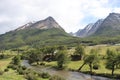 View of the entrance to Tierra del Fuego National Park Royalty Free Stock Photo