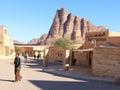 View of entrance to Wadi Rum desert in Jordan Royalty Free Stock Photo