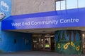 View of entrance `West End Community Centre` on 870 Denman Street in Vancouver Royalty Free Stock Photo