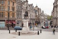 View of equestrian statue of Charles I at Charing Cross