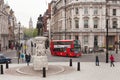 View of equestrian statue of Charles I at Charing Cross