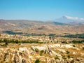 View of Erciyas Volcano and beautiful landscape of Cappadocia, Turkey Royalty Free Stock Photo