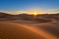 View of Erg Chebbi Dunes - Sahara Desert Royalty Free Stock Photo